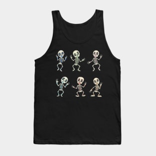 Colorful Skeleton Day of the Dead Candy Skeleton Pack Tank Top